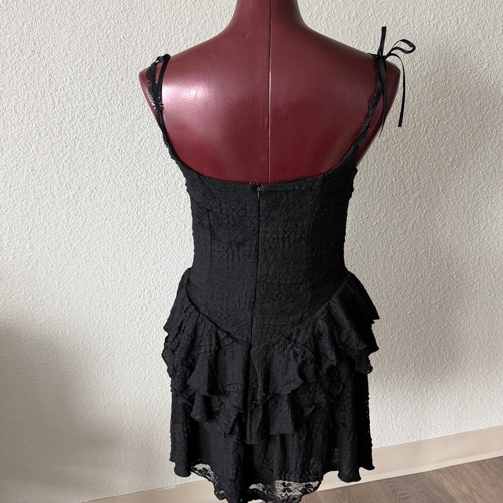 MAJORELLE Black Ruffled Mini Dress - Picture 8 of 9